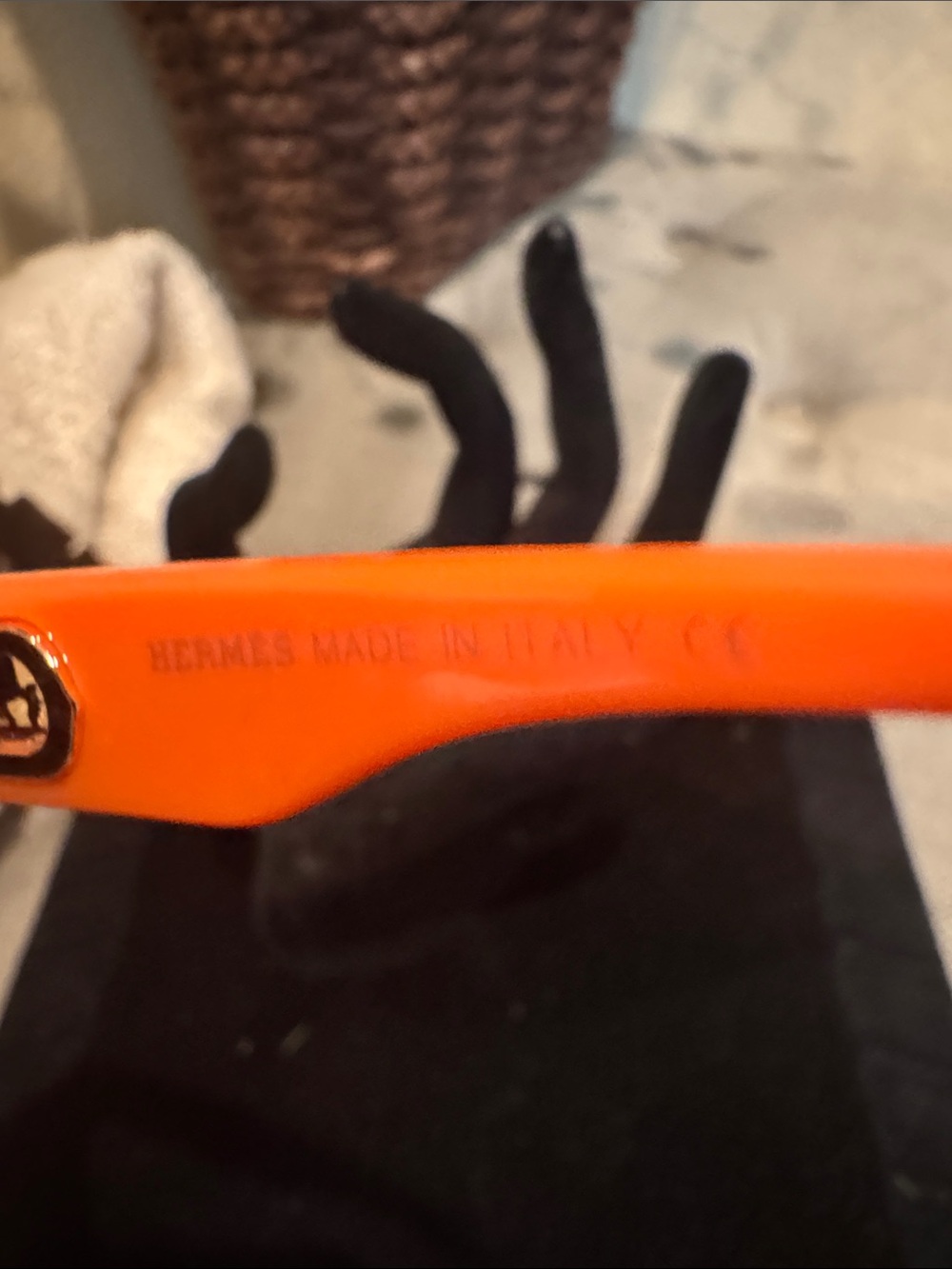 Hermes Orange & Gold Cool Design Frame Sunglasses - Picture 7 of 8